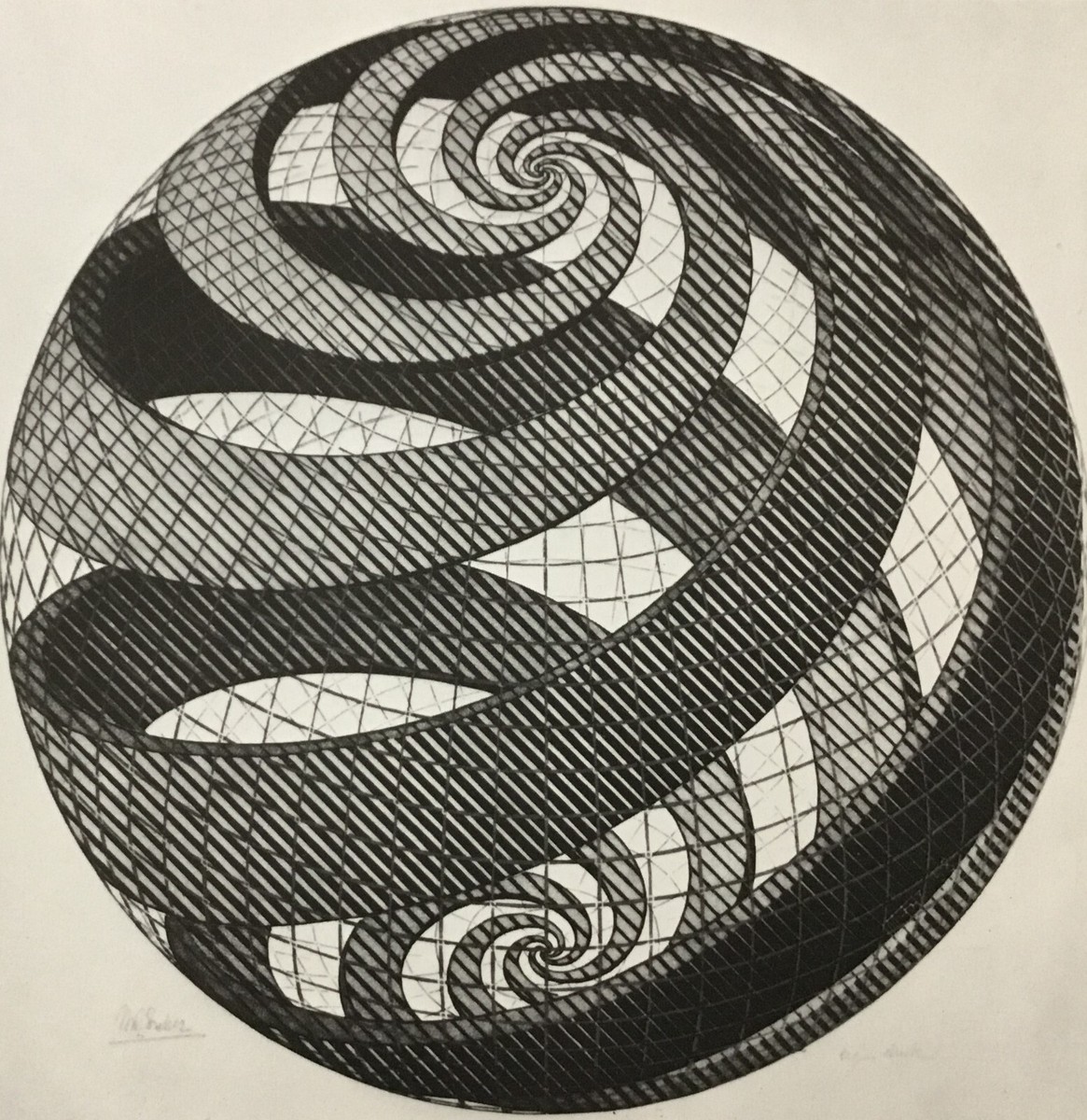 'Spiral Sphere' - M. C. Escher